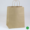 Brown Kraft Paper Bags with Twisted Paper Handle - 10"W x 7"D x 12"H / 2 Cases of 250 = 500 Bags