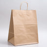 Brown Kraft Paper Bags with Twisted Paper Handle - 12"W X 9"D X 16"H / 1 Case (200 per Case)