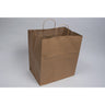 Brown Kraft Paper Bags with Twisted Paper Handle - 14"W X 10"D X 15-1/4"H / 1 Case (200 per Case)