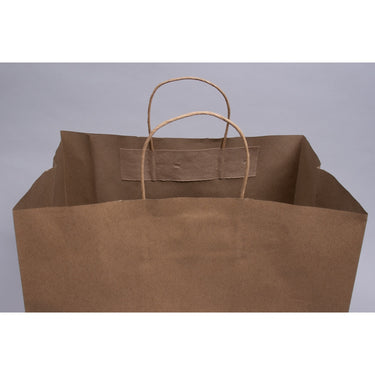 Brown Kraft Paper Bags with Twisted Paper Handle - 14"W X 10"D X 15-1/4"H / 1 Case (200 per Case)
