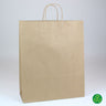 Brown Kraft Paper Bags with Twisted Paper Handle - 16"W X 6"D X 19"H / 1 Case (150 per Case)