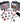 Cameo Black Accent Transparent Acrylic Carry All Makeup Train Case - a Colorful Collection of Makeup For The Eyes, Lips and Face In a Stylish Train Case