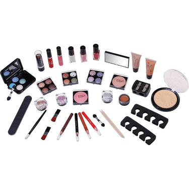 Cameo - Carry-All Trunk - a Huge Assortment of Makeup in a Clear Plastic, Carry-All Trunk With an Aluminum Handle and Trim