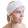 Canyon Rose White Terry Headband - Velcro Closure / 3.5" Wide x 27.75" Long