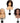 Celebrity - Mini Manikin Head Training Trio - 100% Human Hair - Britney Has Level 12 Blonde Hair, Miles Has Level 2 Brown Hair and Ciara Has Level 2 Brown Textured Hair