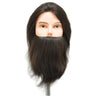 Celebrity Ryan Deluxe Bearded Human Hair Male Manikin / 20" Brown Hair