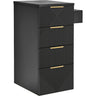 Celine Wall-Mount Styling Station Cabinet / Black by Deco Furniture