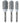 Ceramic Round Brush Set - Includes sizes: 1-3/4", 2-1/2", 2-3/4" by Product Club