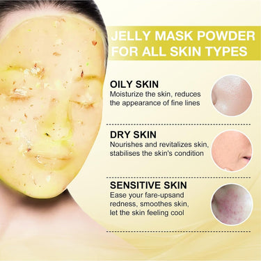 ChamomileCalm Chamomile Petals & Hyaluronic Acid Soothing Jelly Mask / 23 oz. - 650 grams by JeLuxe Masks