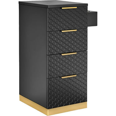 Chloe Styling Station Side Cabinet / White by Deco Salon Furniture