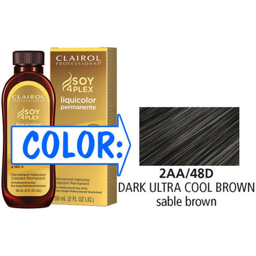 Clairol Professional Liquicolor Permanente - 2AA/48D Dark Ultra Cool Brown / 2 oz.