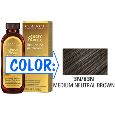Clairol Professional Liquicolor Permanente - 3N/83N Medium Neutral Brown / 2 oz.