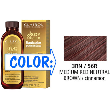 Clairol Professional Liquicolor Permanente - 3RN/56R Medium Red Neutral Brown / 2 oz.