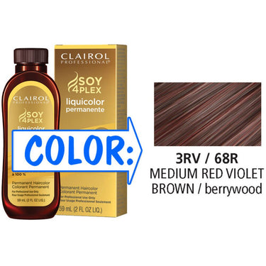 Clairol Professional Liquicolor Permanente - 3RV/68R Medium Red Violet Brown / 2 oz.