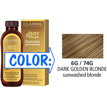 Clairol Professional Liquicolor Permanente - 6G/74G Dark Golden Blonde / 2 oz.
