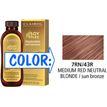 Clairol Professional Liquicolor Permanente - 7RN/43R Medium Red Neutral Blonde / 2 oz.