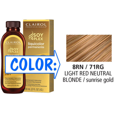 Clairol Professional Liquicolor Permanente - 8RN/71RG Light Red Neutral Blonde / 2 oz.