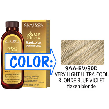 Clairol Professional Liquicolor Permanente - 9AA-BV/30D Very Light Ultra Blonde-Blue-Violet / 2 oz.