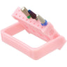 Clamshell Nail Carbide Drill Bit Holder &amp; Storage (Case Only) - 16 Holes - Pink - Each