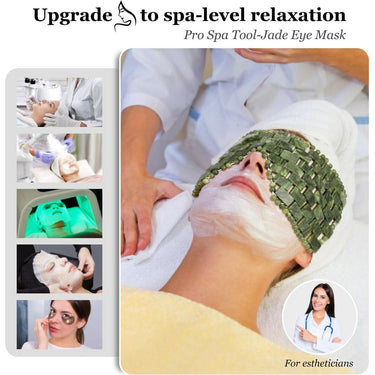 Classic Jade Eye Mask Professional Spa Tool - Ideal Add On For Japanese Head Spa Treatments
