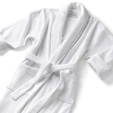 Classic Shawl Collar Robe - Full Loop Terry 100% Cotton - 12 oz. / White by Boca Terry