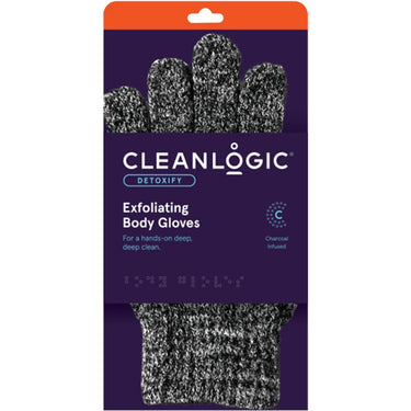 Cleanlogic Bath & Body Detoxify Exfoliating Body Gloves