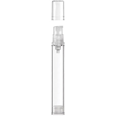 Clear Airless Bottle with Pump and Cap - 15 mL. Each / Case of 100 Bottles + Caps + Pumps