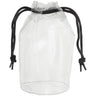 Clear Bag with Black Drawstring - 3" Diameter x 6" Tall Each / Case of 60 Bags