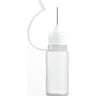 Clear Dropper Bottle with White Screw-Top and Blunt Needle Tip - 10 mL. - 0.33 oz. / Case of 200