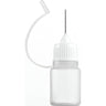 Clear Dropper Bottle with White Screw-Top and Blunt Needle Tip - 5 mL. - 0.17 oz. / Case of 200