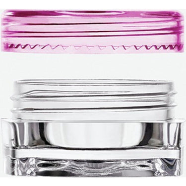 Clear Square Sample Jars with Pink Round Caps - 0.1 oz - 3 mL. / 500 Pack