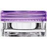 Clear Square Sample Jars with Purple Round Caps - 0.1 oz - 3 mL. / 500 Pack