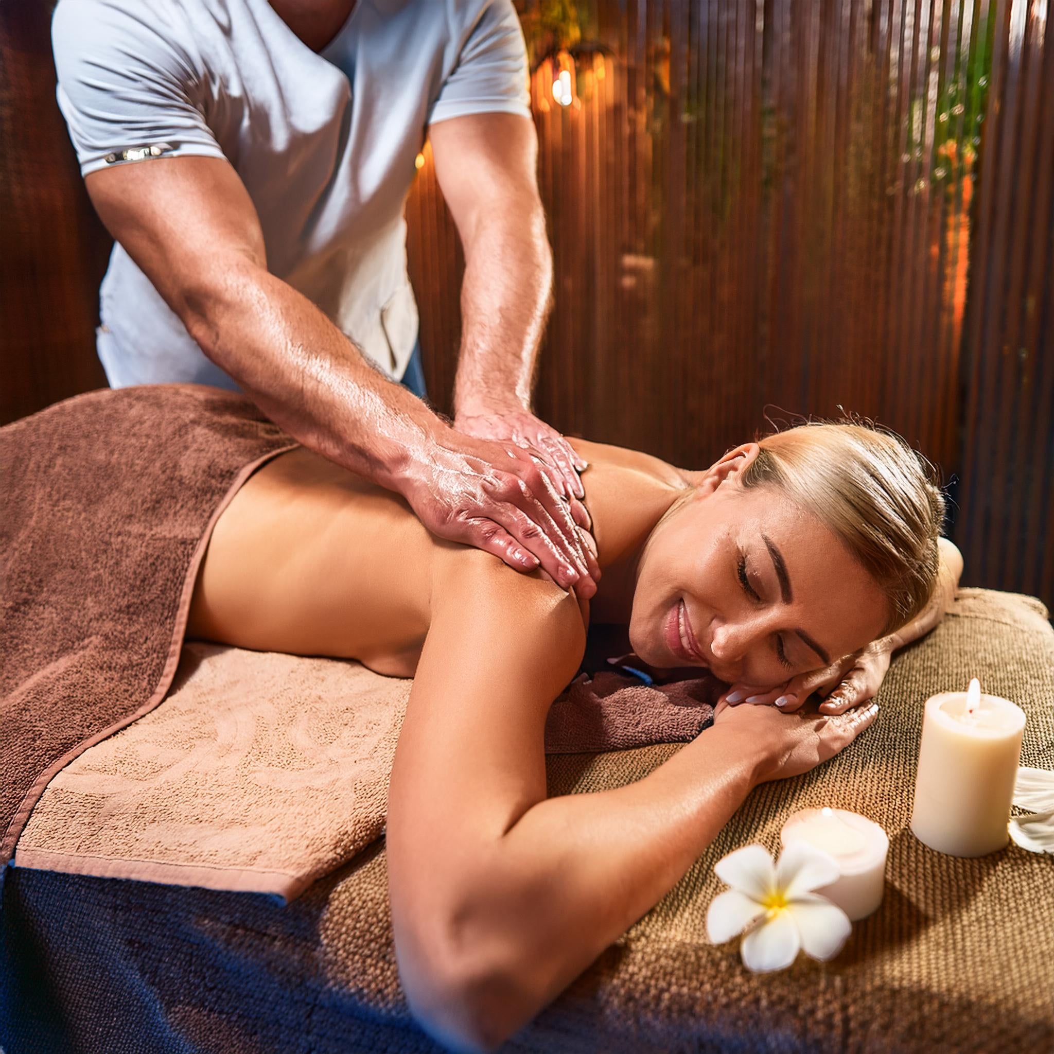 Client Receiving Therapeutic Massage at a Spa