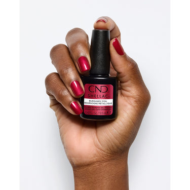 CND Shellac Retro Refresh - Burgundy Foil #491 / 0.42 oz.