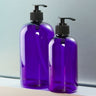 Cobalt Blue PET Plastic Bottle with Pump / 16 oz.