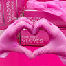 Colortrak Disposable Pink Vinyl Gloves - MEDIUM / 100 Pack
