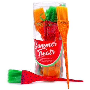 Colortrak Summer Treats Mini Feather Bristle Brush Canister / 24 Pack