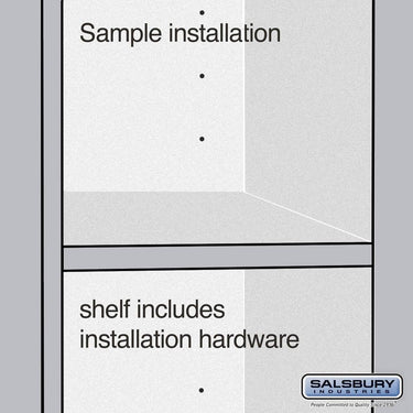Compartment Shelf - for 15-inch Wide - 21 Inch Deep Premier Wood Locker - Full Depth by Salsbury – Arctic White by Salsbury (view 2)