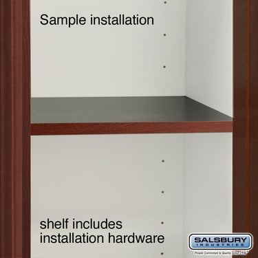 Compartment Shelf - for 16-inch Wide - 21 Inch Deep Solid Oak Executive Wood Locker - Full Depth by Salsbury – Dark by Salsbury (view 2)