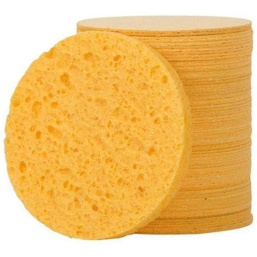 Complete Pro Round Compressed Sponge - Natural - 2.75"D x 0.38"H / 75 Pack