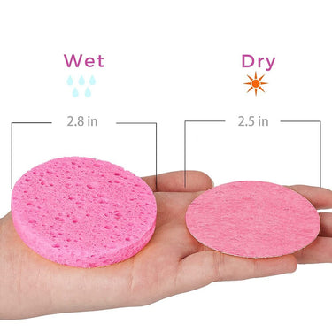 Compressed Facial Sponges - PINK - 100% Natural Cosmetic Spa Sponges for Facial Cleansing, Exfoliating Mask, Makeup Removal - Each Sponge is 2.8" Diameter When Hydrated / 250 MEGA PACK