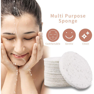 Compressed Facial Sponges - WHITE - 100% Natural Cosmetic Spa Sponges for Facial Cleansing, Exfoliating Mask, Makeup Removal - Each Sponge is 2.8" Diameter When Hydrated / 250 MEGA PACK