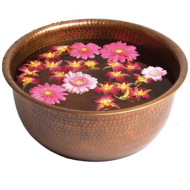 Copper Pedicure Bowl - Hand Hammered