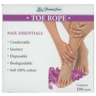 Cotton Toe Rope / 6"L X 3/8" Diameter / 100 Pack by Fantasea