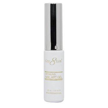 Cre8tion Detailing Nail Art Gel Striper - 02 White / 0.33 oz.