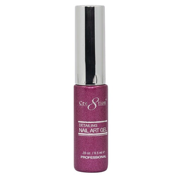 Cre8tion Detailing Nail Art Gel Striper - 38 Fushia Platinium / 0.33 oz.