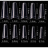 Cre8tion Nail Tips - #01 Coffin - Clear / Divider Box of 500 Pieces