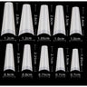 Cre8tion Nail Tips - #01 Coffin - Natural / Divider Box of 500 Pieces