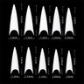 Cre8tion Nail Tips - #02 Long Stiletto - Natural / Divider Box of 600 Pieces
