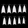 Cre8tion Nail Tips - #03 Short Stiletto - Natural / Divider Box of 500 Pieces